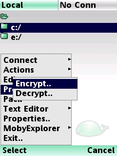 Fungsi Enkripsi pada Moby Explorer