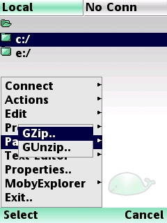 fungsi kompresi di Moby Explorer